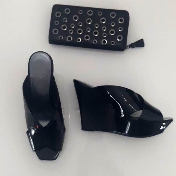 Jessica Simpson Shoes - Jessica Simpson black patent leather wedges
